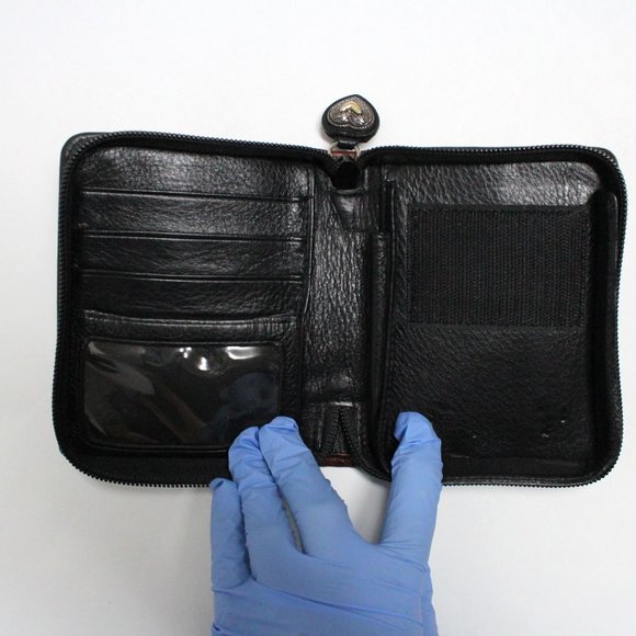 Black & Brown Heart Shaped Zipper Pull PDA Holder or Case Only - Picture 5 of 11